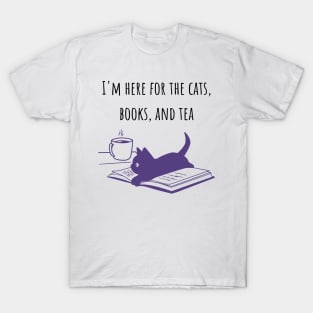 Cats, Books, and Tea T-Shirt